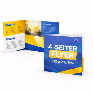 Faltflyer 4-Seiter 21 x 21 qradrat