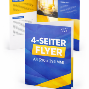 Faltflyer 4-Seiter A4 Hochformat