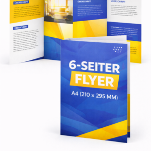 Faltflyer 6-Seiter A4 Hochformat