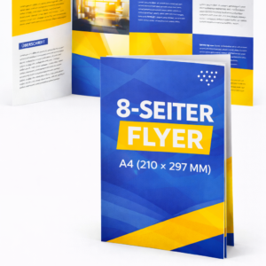 Faltflyer 8-Seiter A4 Hochformat